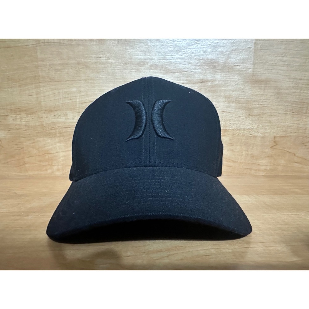 Hurley Flexfit‎ Hat Black L-XL Mens Cap Baseball Surf Skater Style